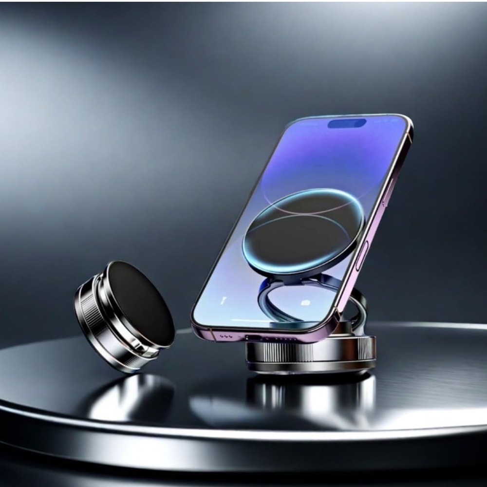 Vacuum Magnetic Suction Phone Holder, Foldable and Retractable Hands-Free - Picture 2 of 9